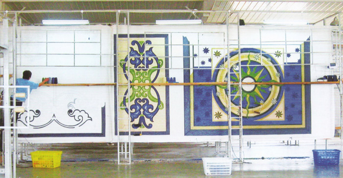 手織地毯生產線